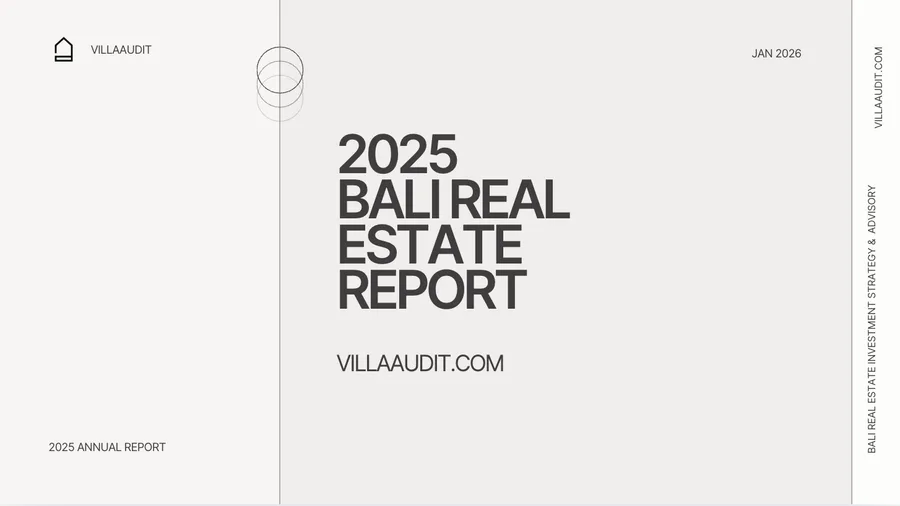 Bali Property Market Outlook: What 2025 Data Reveals About ROI, Supply & Risk