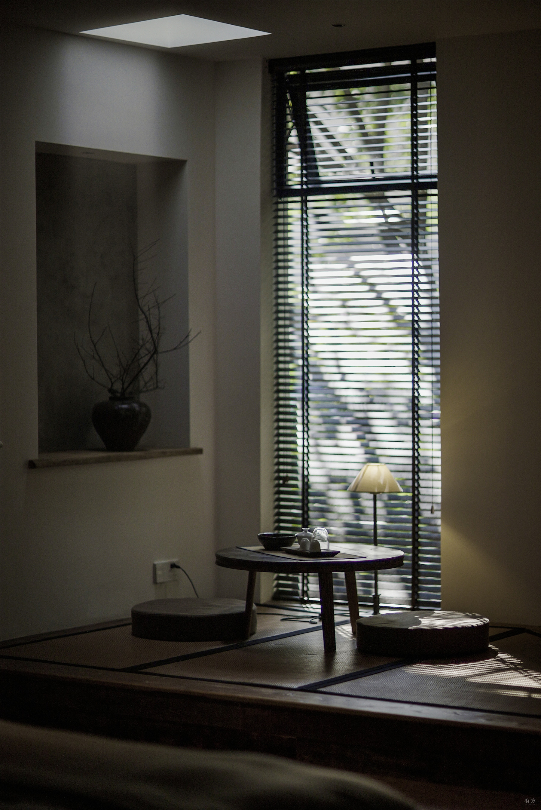 Window framing and borrowed greenery