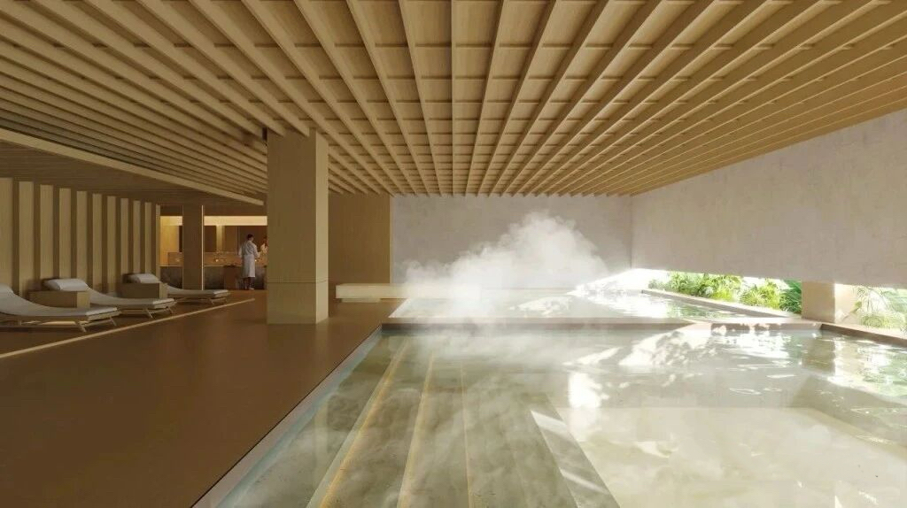 Bathing zone designed for longer dwell time